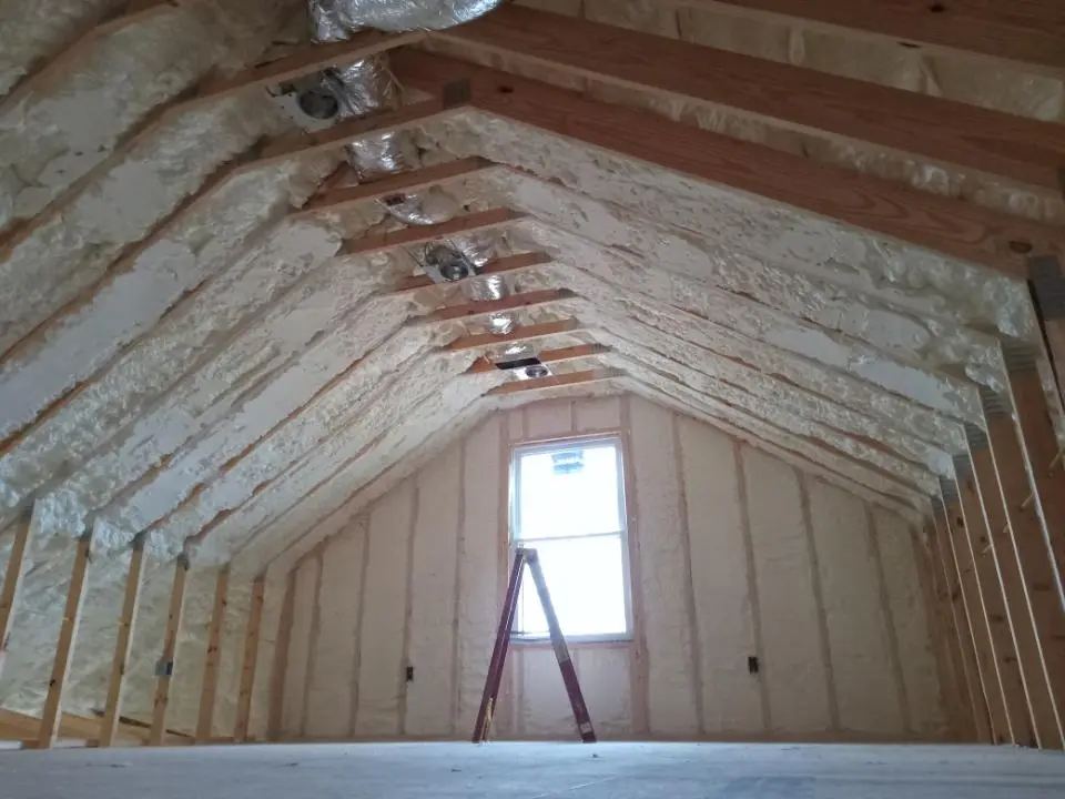 Spray foam roofing application for Crawl Space Insulation project in Rexburg
